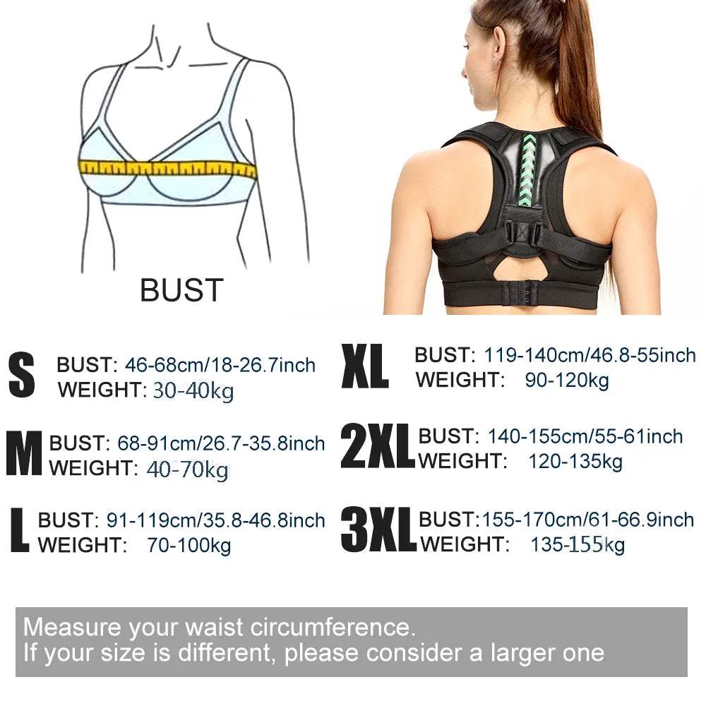 Adjustable Back Posture Corrector Belt – Spine Support Brace