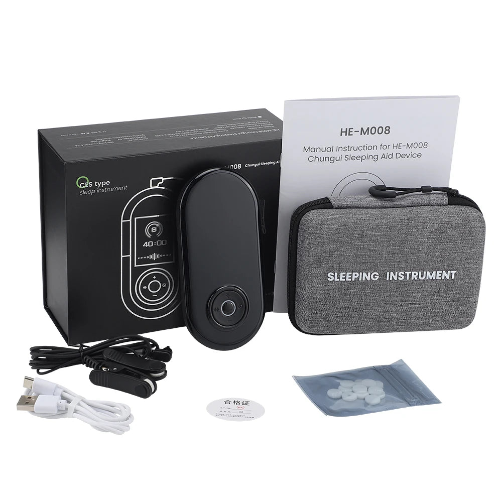 CES Ear-Clip Sleep & Anxiety Therapy Device — Non-Invasive Insomnia, Stress & Depression Relief via Pulse Acupressure