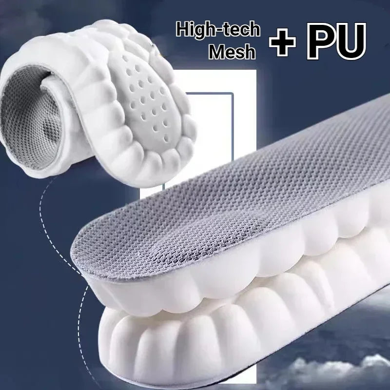 4D Massage Shoe Insoles – Super Soft Latex Sports Arch Support Inserts