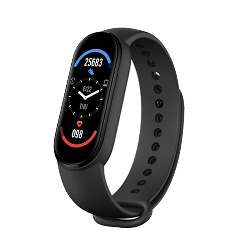 M6 Fitness Smartwatch (Unisex) – Heart Rate & Blood Pressure Tracker