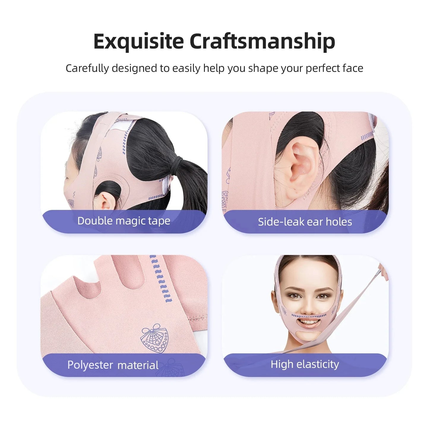 Face Slimming Bandage V Line Shaper – Chin and Cheek Lift Belt with Anti-Wrinkle Strap