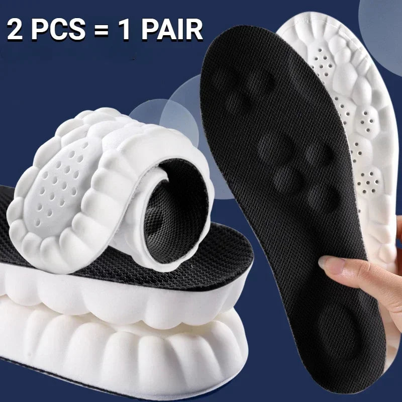 4D Massage Shoe Insoles – Super Soft Latex Sports Arch Support Inserts
