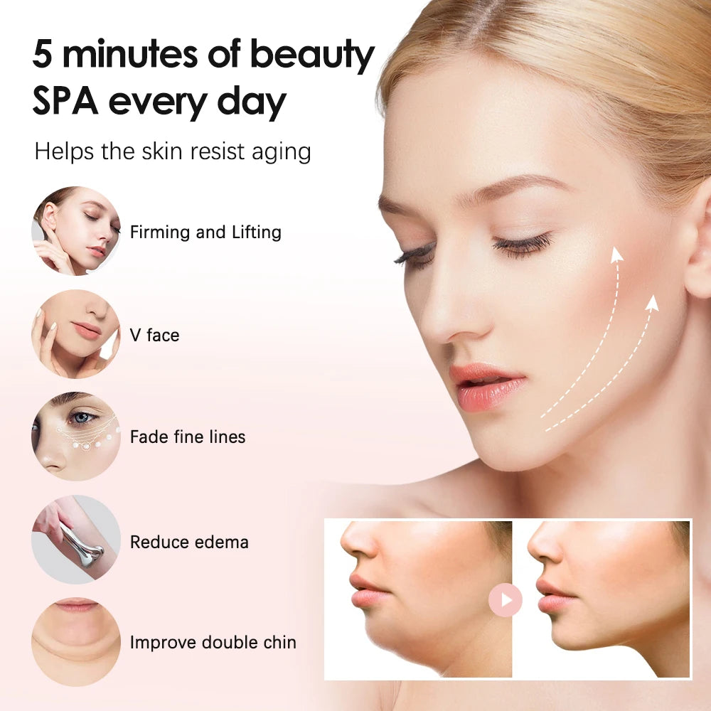 Electric Facial Microcurrent Beauty Device with LED Display – Face Lifting Roller Massager for Skin Tightening – Best Gift for Mom and Skincare Lovers