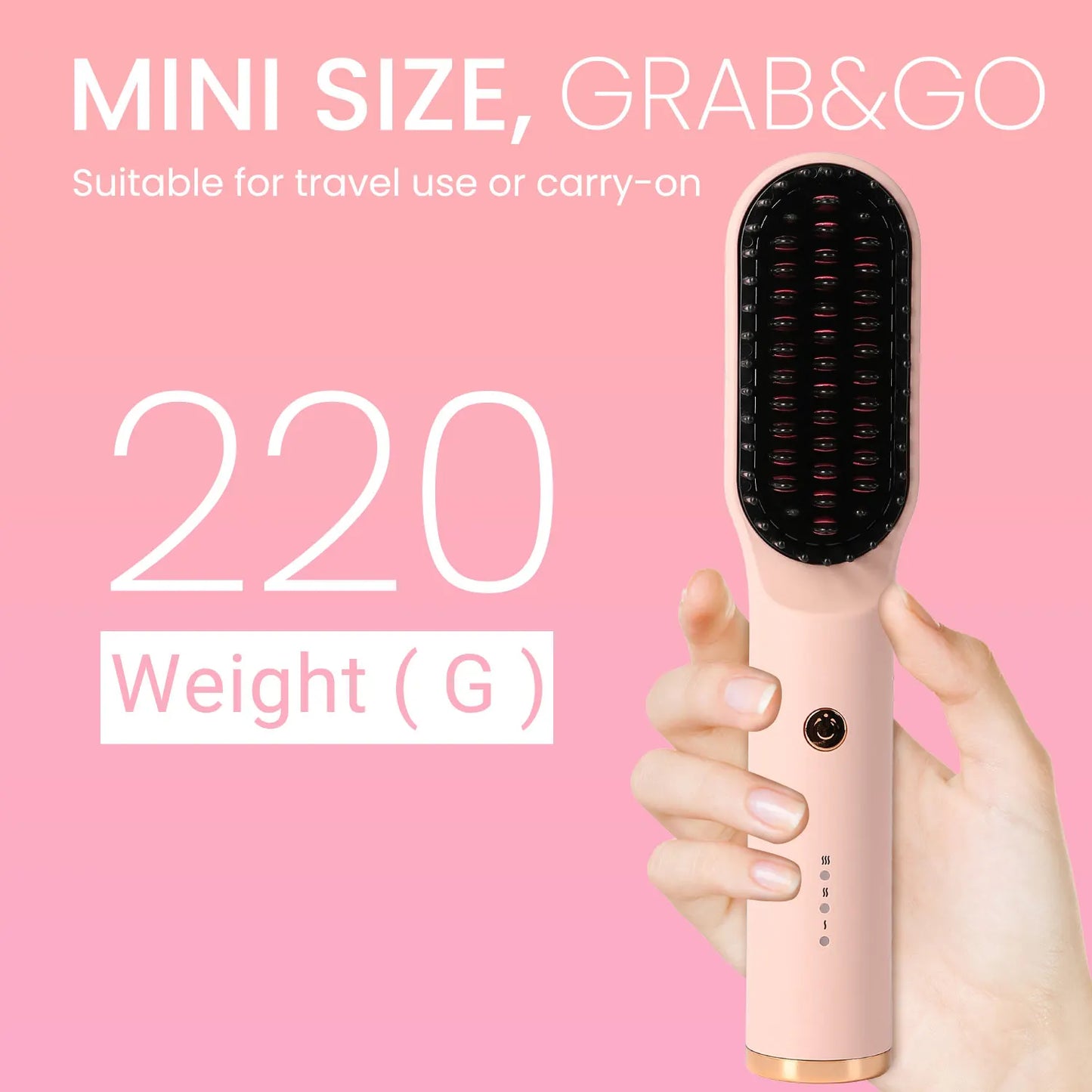 AeroStyler™ 3-in-1 Hair Dryer Brush – Negative Ion Hot Air Styler, Volumizer & Straightener Curler Blow Dryer Brush