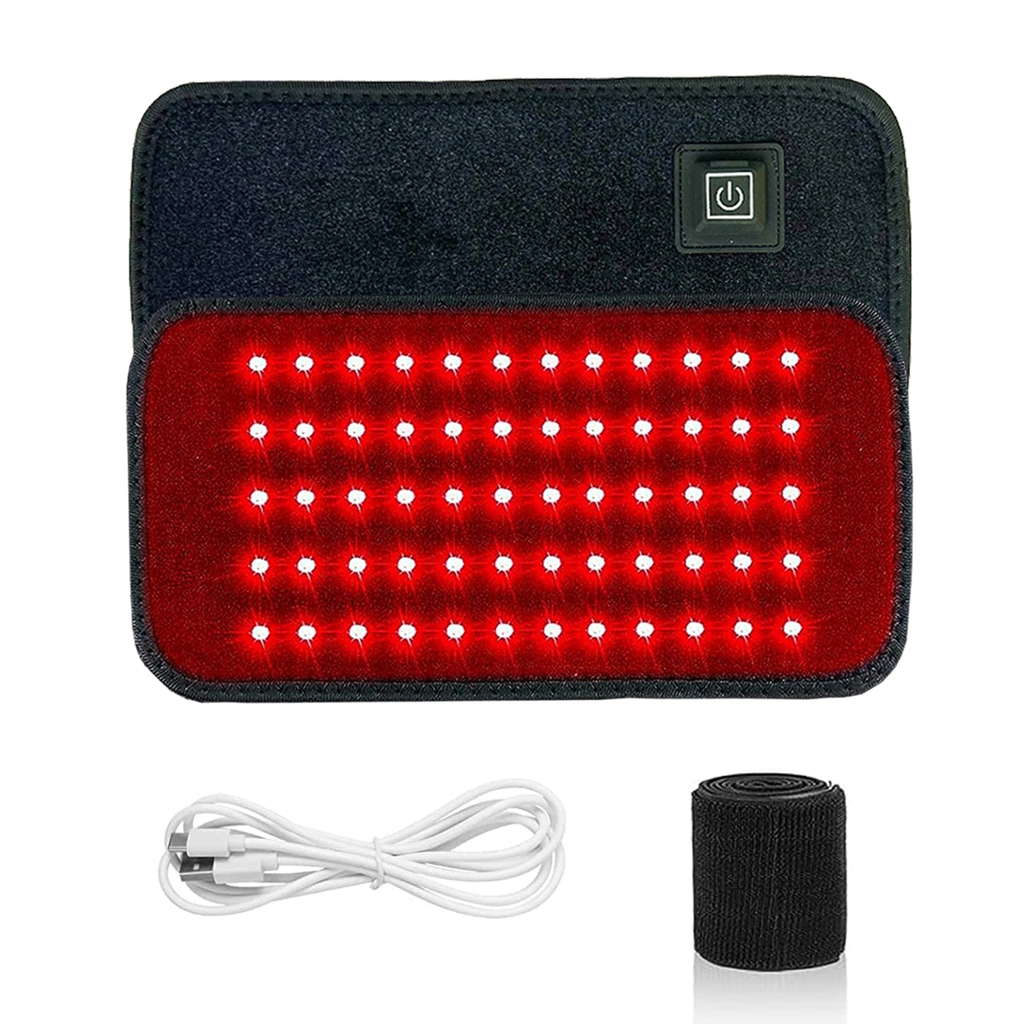 60-LED Red & Infrared Light Therapy Belt – 660nm & 850nm Fat Burning Slimming Wrap for Waist, Back & Full Body