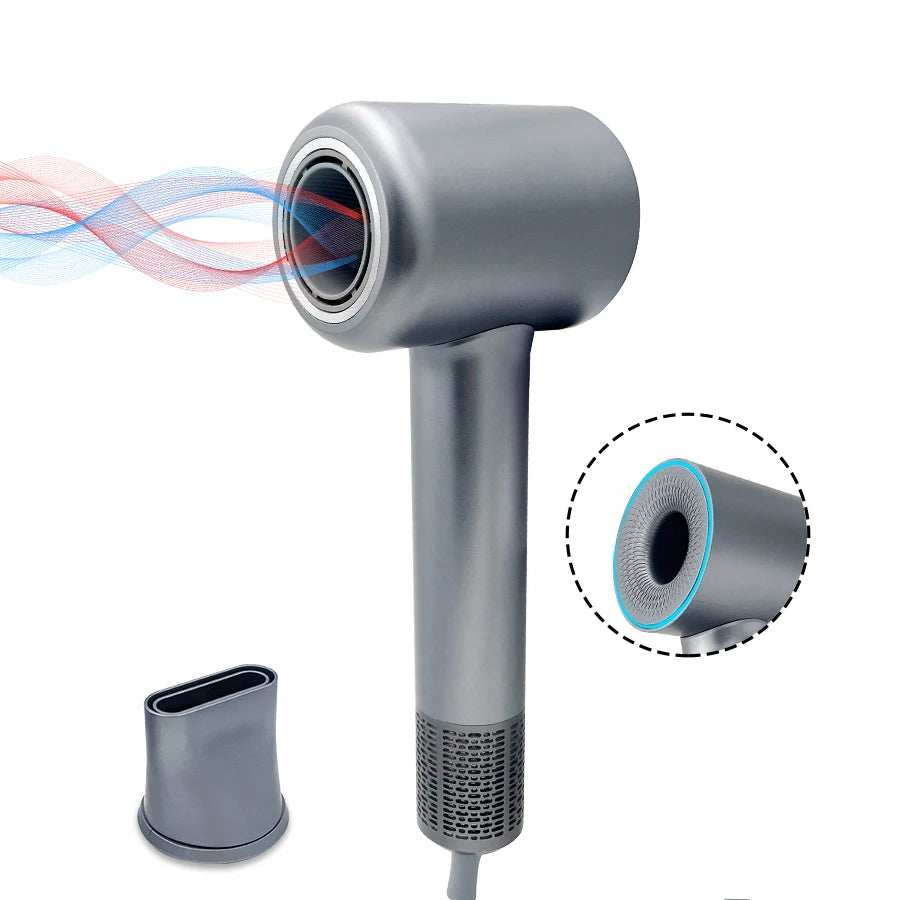 AeroGlow™ High-Speed Hair Dryer 110,000RPM – 400 Million Negative Ions Professional Blow Dryer with Nozzle
