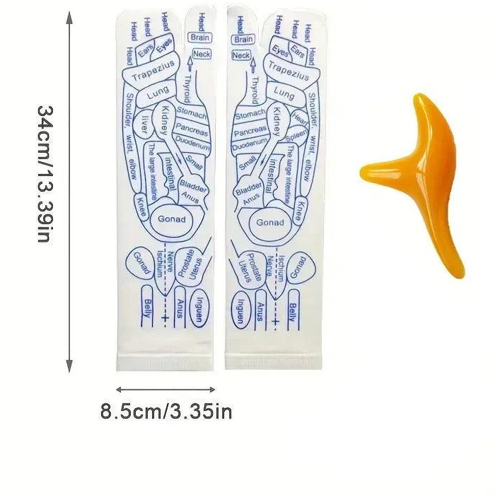 SoleEase™ Reflexology Socks – Acupressure Foot Map Socks for Stress Relief & Circulation