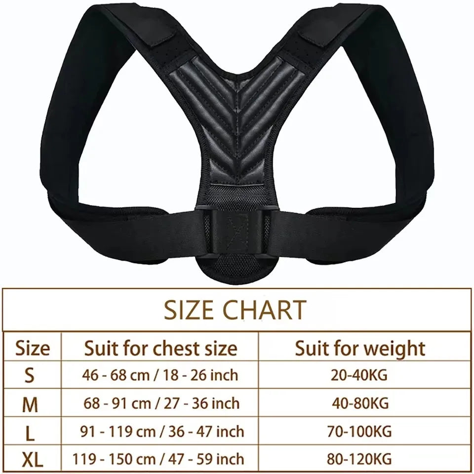 Adjustable Posture Corrector Back Support Brace – Orthopedic Lumbar & Shoulder Spine Alignment Belt