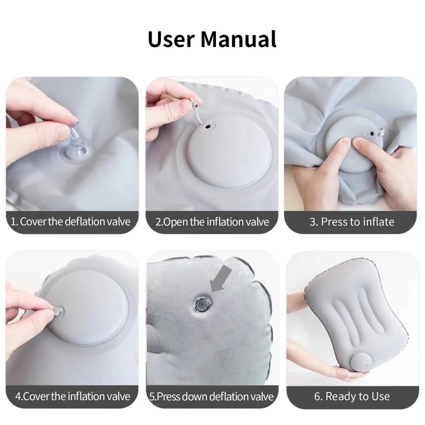 Ultra-Soft Portable Inflatable Pillow