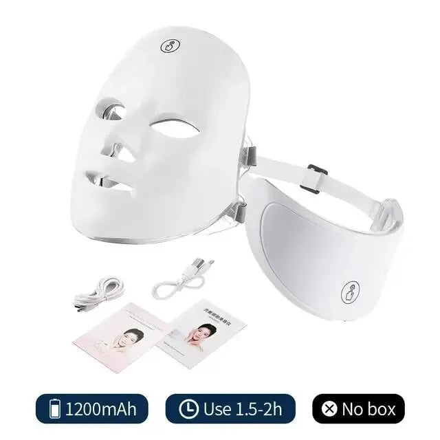 LED Face Mask – 7 Colors Wireless Photon Light Therapy for Anti-Aging & Skin Rejuvenation