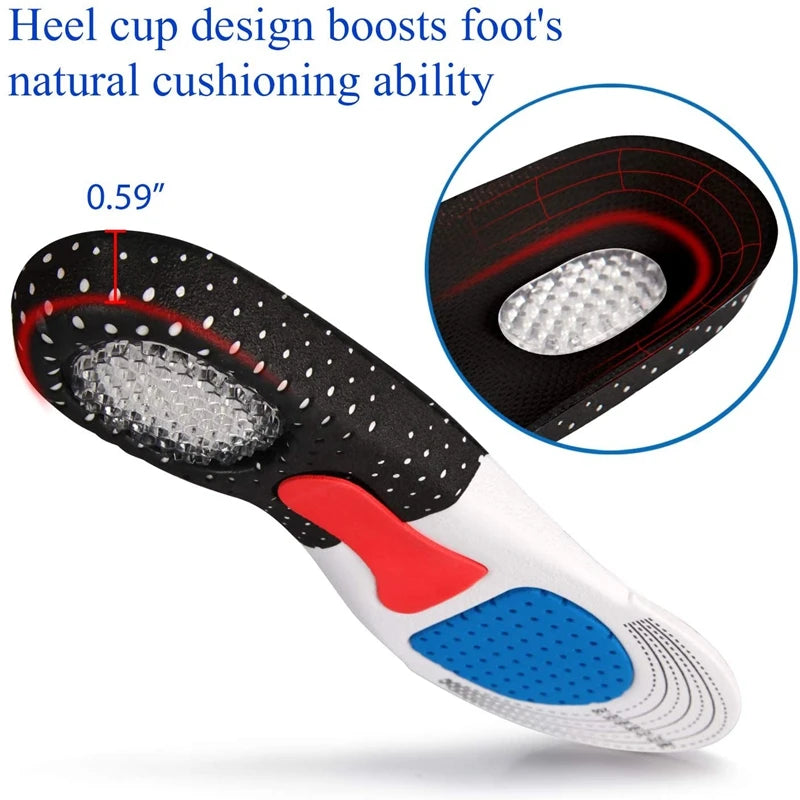 Orthopedic Memory Foam Insoles – Gel Cushion Arch Support Shoe Inserts for Men & Women