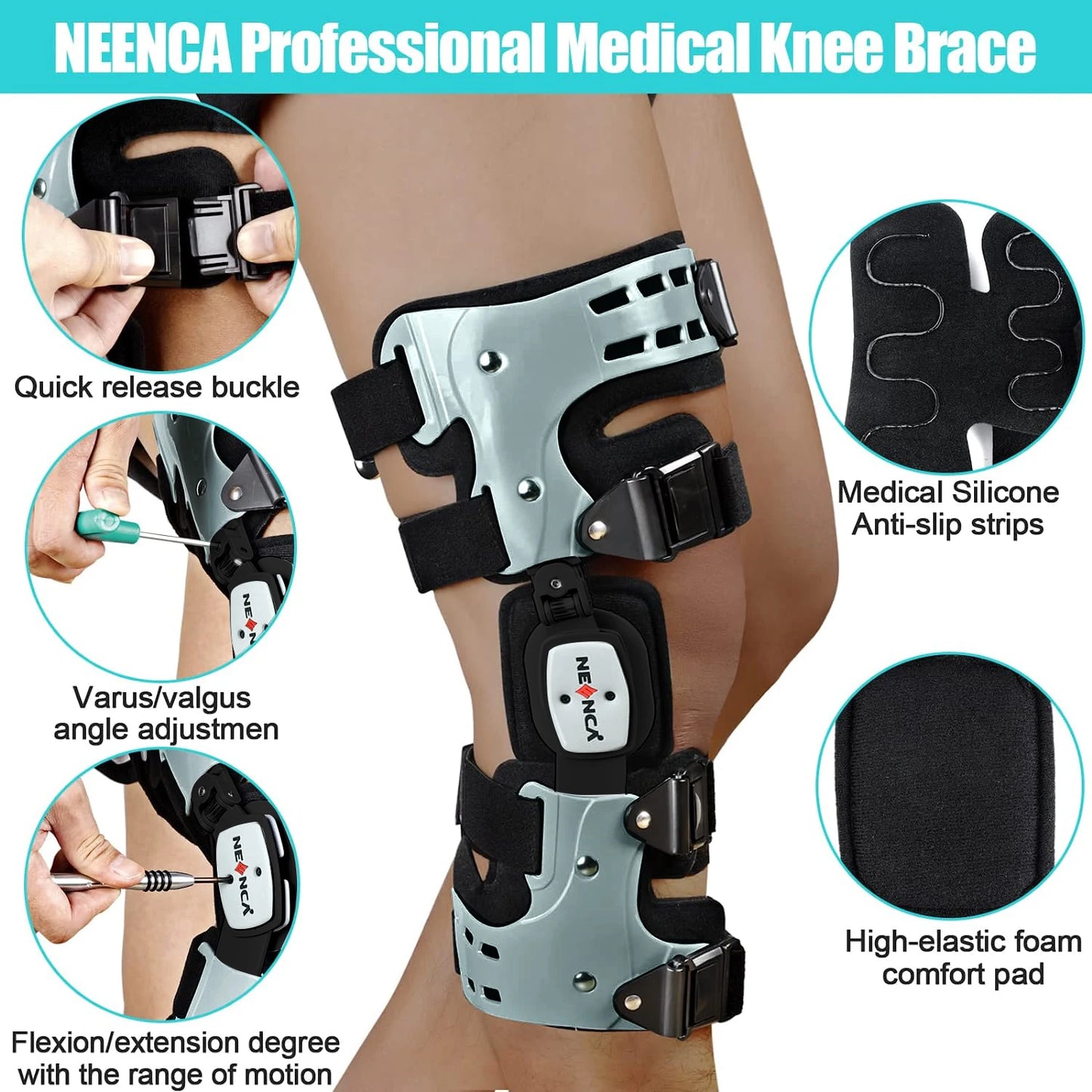 Unloader Knee Brace – Adjustable Support for Arthritis Pain, Osteoarthritis, Cartilage Defect & Avascular Necrosis Relief