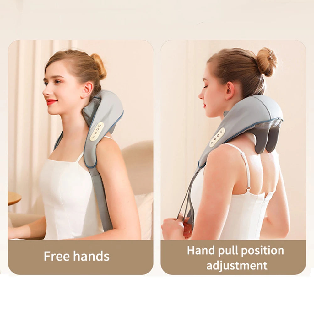 Simulated Human-Hand Neck Massage Shawl – Intelligent Kneading Device for Cervical & Shoulder Muscle Relaxation