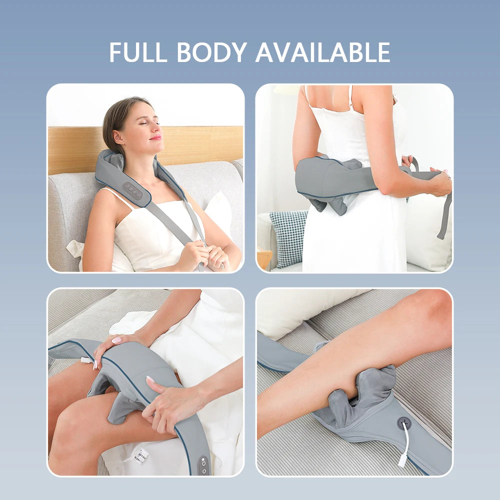 Foreverlily™ 26W Wireless Neck & Shoulder Massager – Deep Kneading Massage Shawl for Cervical & Back Pain Relief