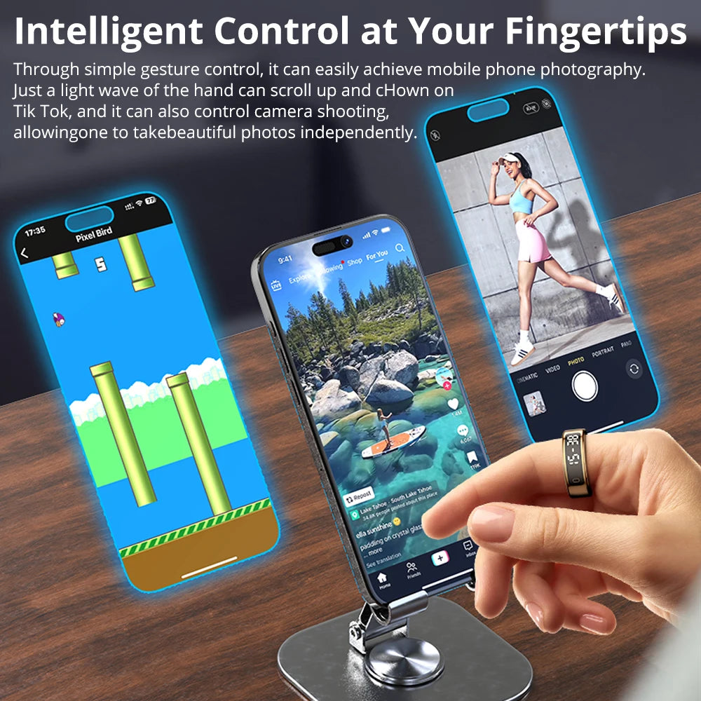 Touch-Screen Health Smart Ring