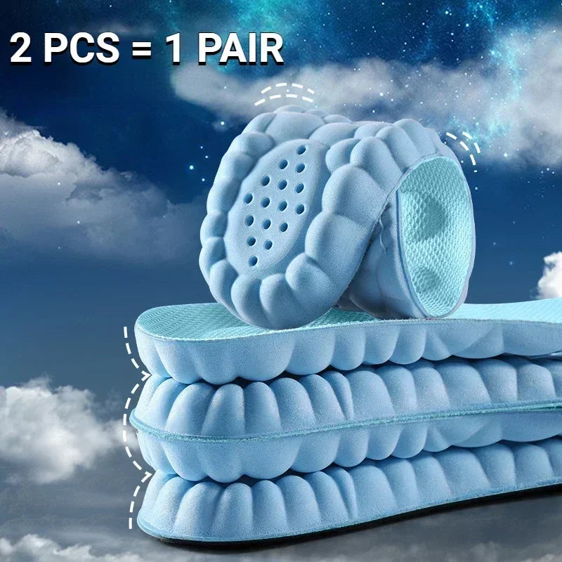 4D Massage Shoe Insoles – Super Soft Latex Sports Arch Support Inserts