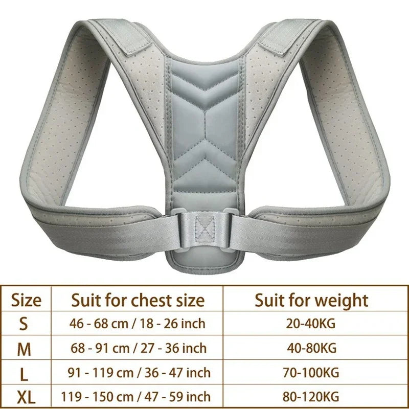 Adjustable Back & Shoulder Posture Corrector – Clavicle Spine Support Brace for Neck, Upper Back & Posture Alignment