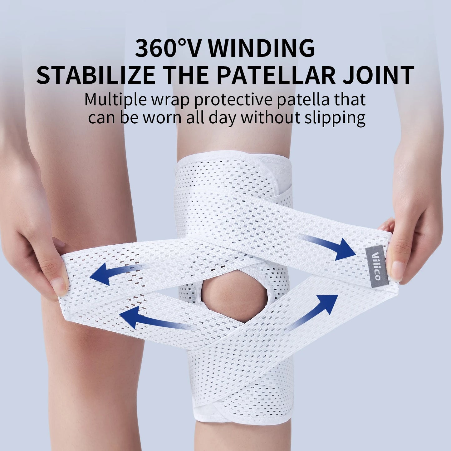 Pressurized Elastic Compression Knee Pad – Non-Slip Sports Support & Recovery Brace