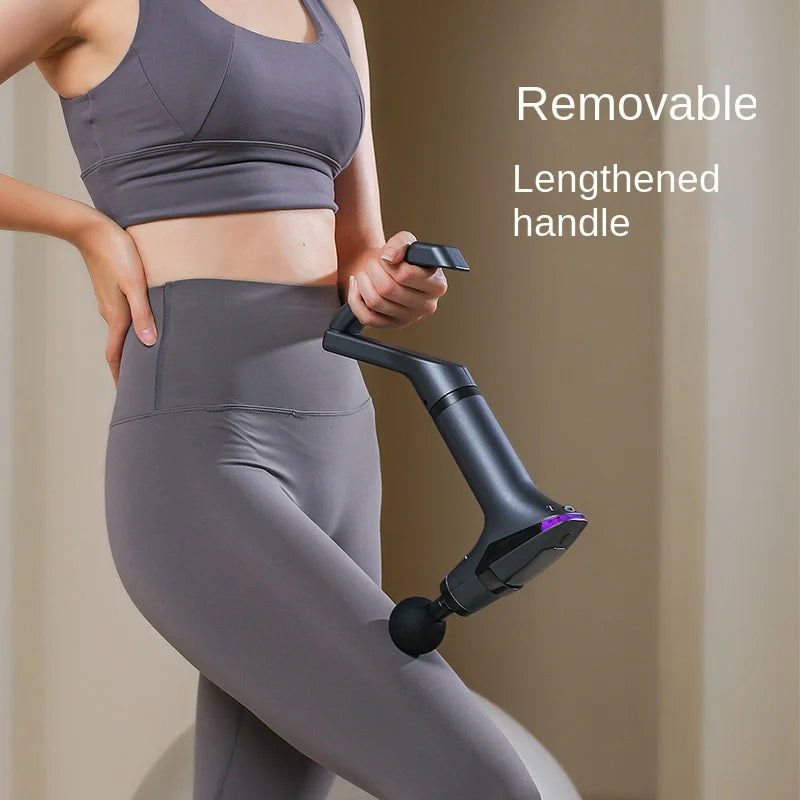 Multifunctional Long-Handle Deep Tissue Massage Gun – Electric Muscle Relaxation & Recovery Tool