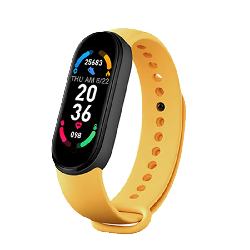 M6 Fitness Smartwatch (Unisex) – Heart Rate & Blood Pressure Tracker