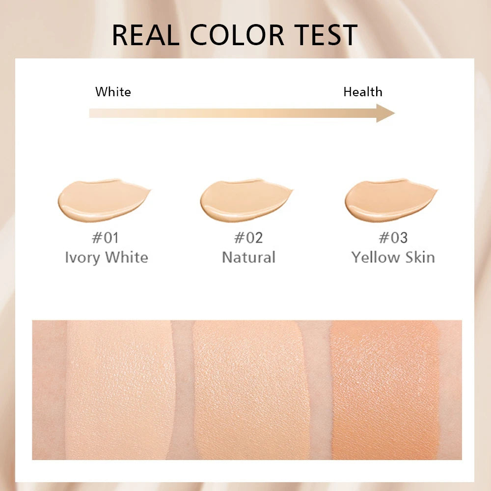 Liquid Foundation – Natural Lightweight Face Cream, Flawless Coverage, Conceals Blemishes, Non-Cakey Makeup Base