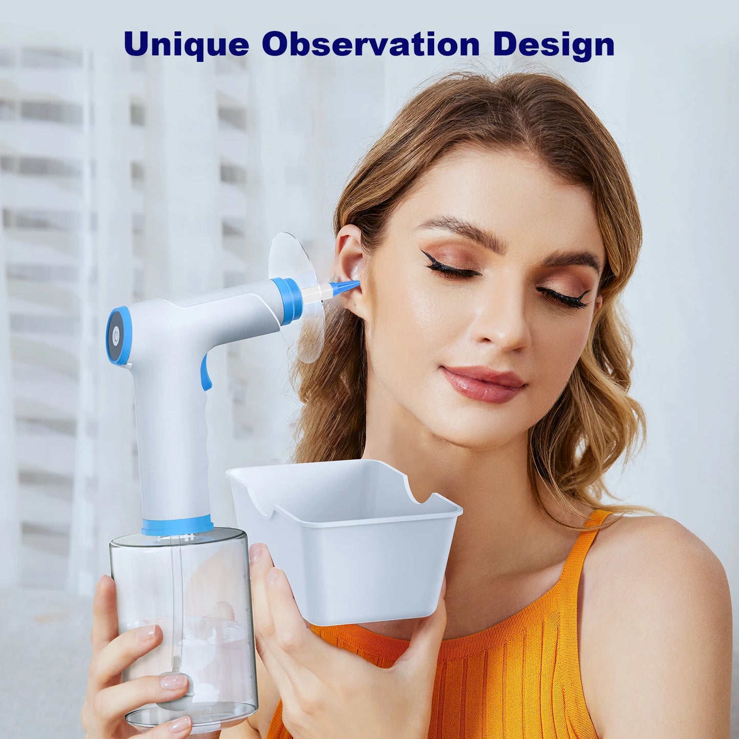 Electric Ear Wax Removal Tool – 4 Pressure Mode Ear Flush Kit for Adults & Kids, Safe Ear Canal Washer Cleaner