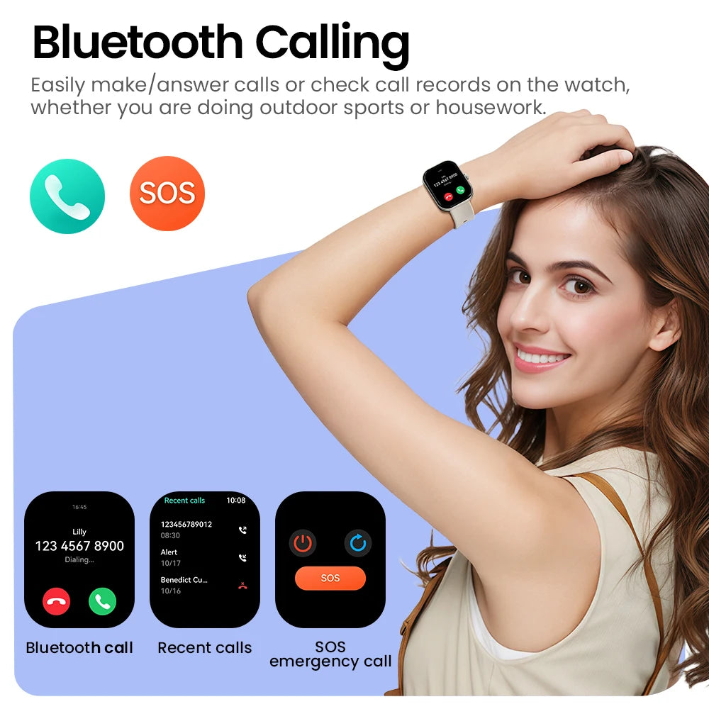 Watch S6 Voice-Call Smartwatch (Unisex) — Health Monitoring, IP68 Waterproof, Voice Assistant & Smart Notifications
