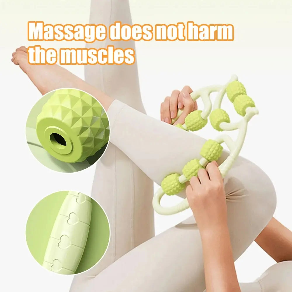 12-Round Circular Leg Slimming Massager – Muscle Stretching & Relaxation Clamp for Thighs & Calves