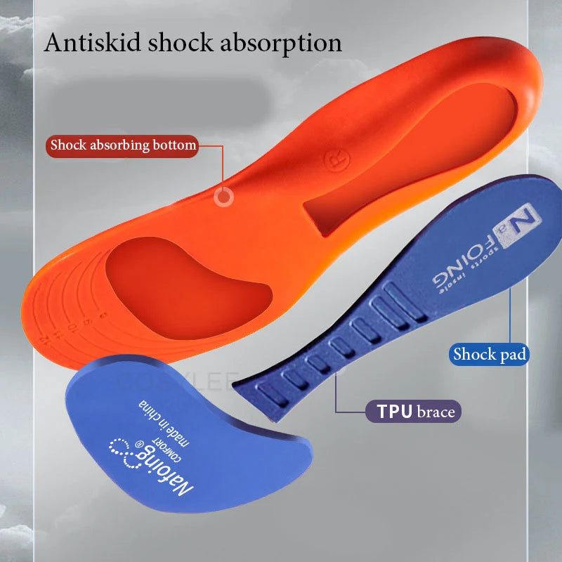 Orthotic Arch Support Insoles – Flatfoot Running & Walking Shoe Inserts for Pressure Relief and Foot Comfort