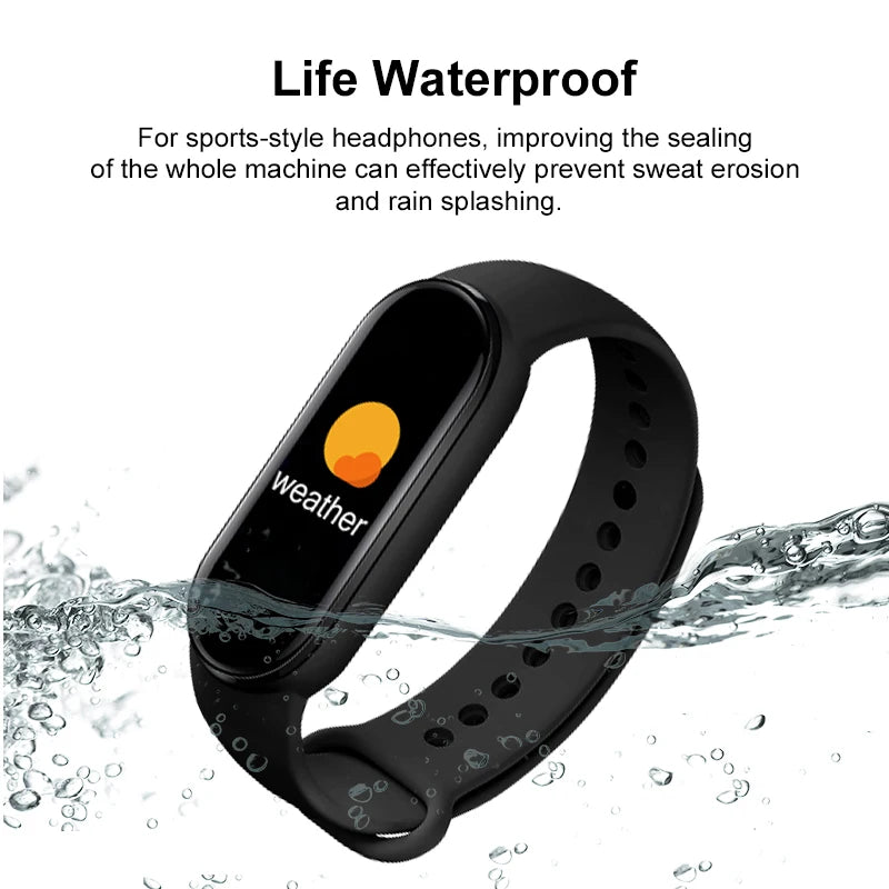 M6 Fitness Smartwatch (Unisex) – Heart Rate & Blood Pressure Tracker
