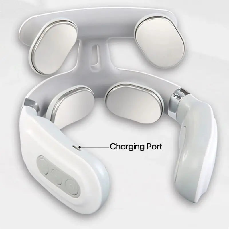 4-Head Intelligent Cervical Neck Massager – Voice-Controlled Heating & Strength Adjustment