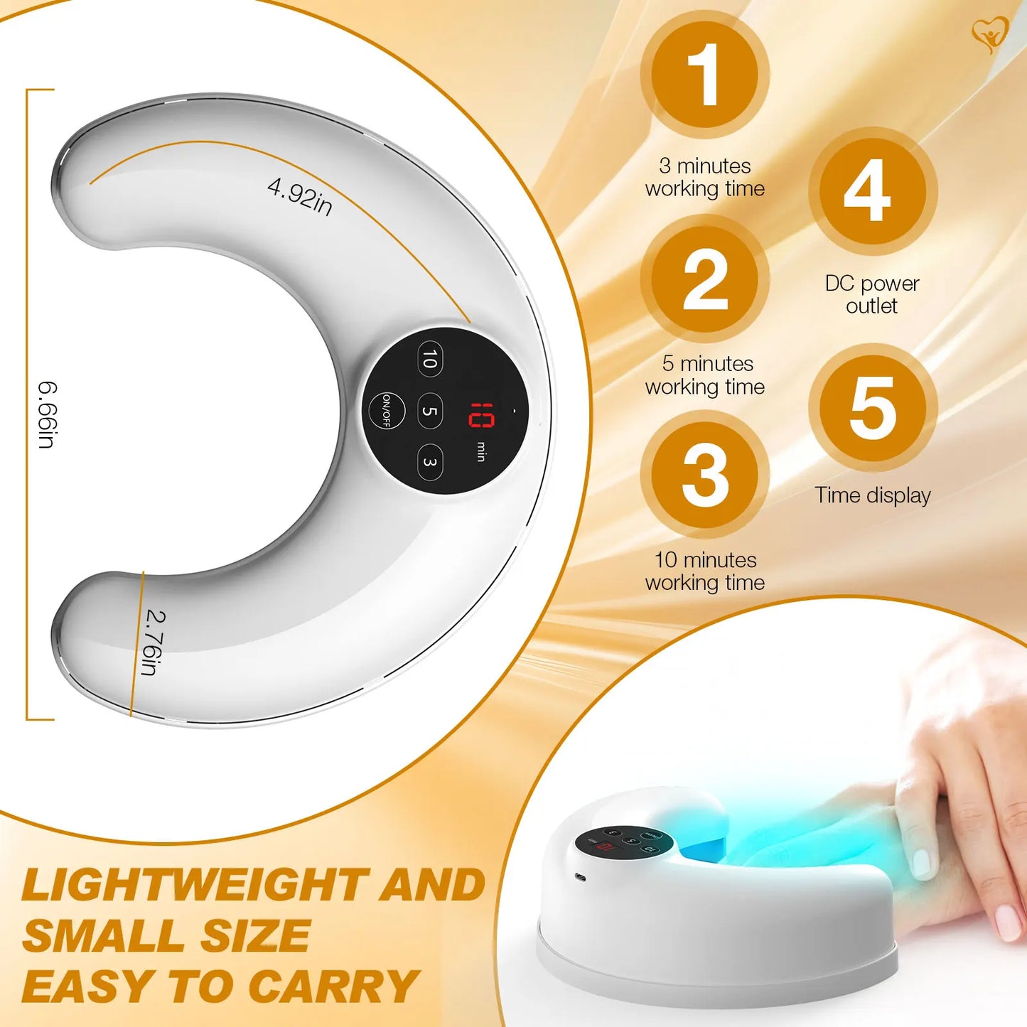 Wireless Nail Fungus Laser Device 45W – 14pcs 470nm Blue Light Therapy for Toenail Fungus, Onychomycosis & Paronychia Care