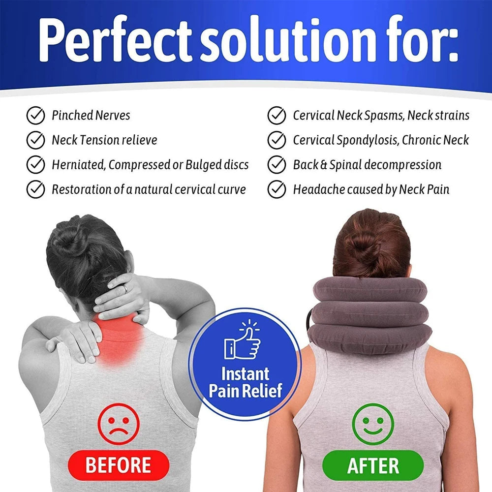 Cervical Neck Traction, Pain Relief Collar Brace