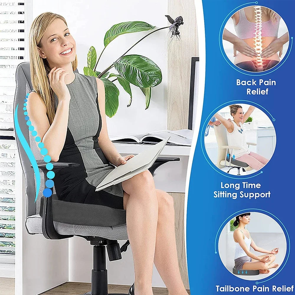 SitWell Pro™ – Ergonomic Seat Cushion for Lower Back Support & Pressure Relief