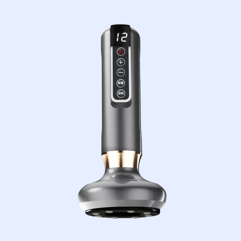 Tricolor Electric Massager GuaSha – Anti-Cellulite Vacuum Suction Cup with Infrared Heat for Slimming & Scraping Therapy