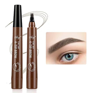 Zorelie.co 4-prong eyebrow pencil in brown with fine tip for precise eyebrow shaping