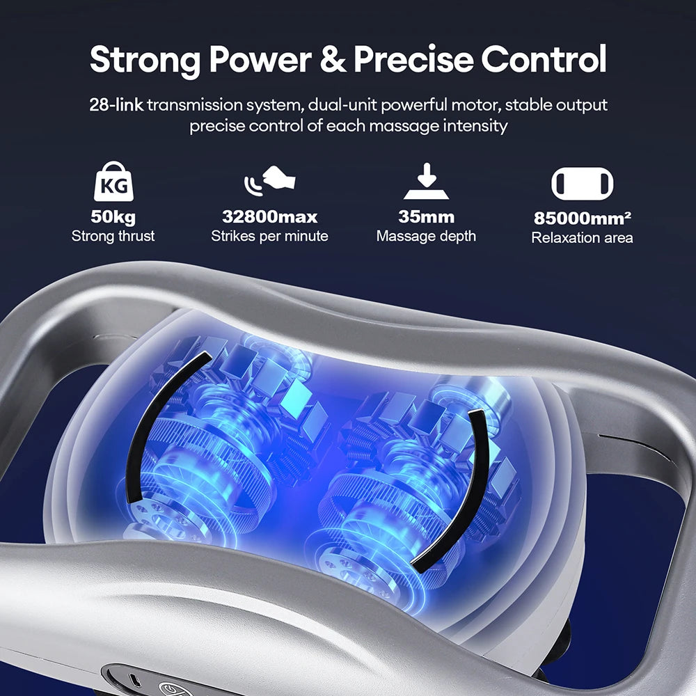 High-frequency fascia massage gun internal dual-unit motor with strong power and precise control