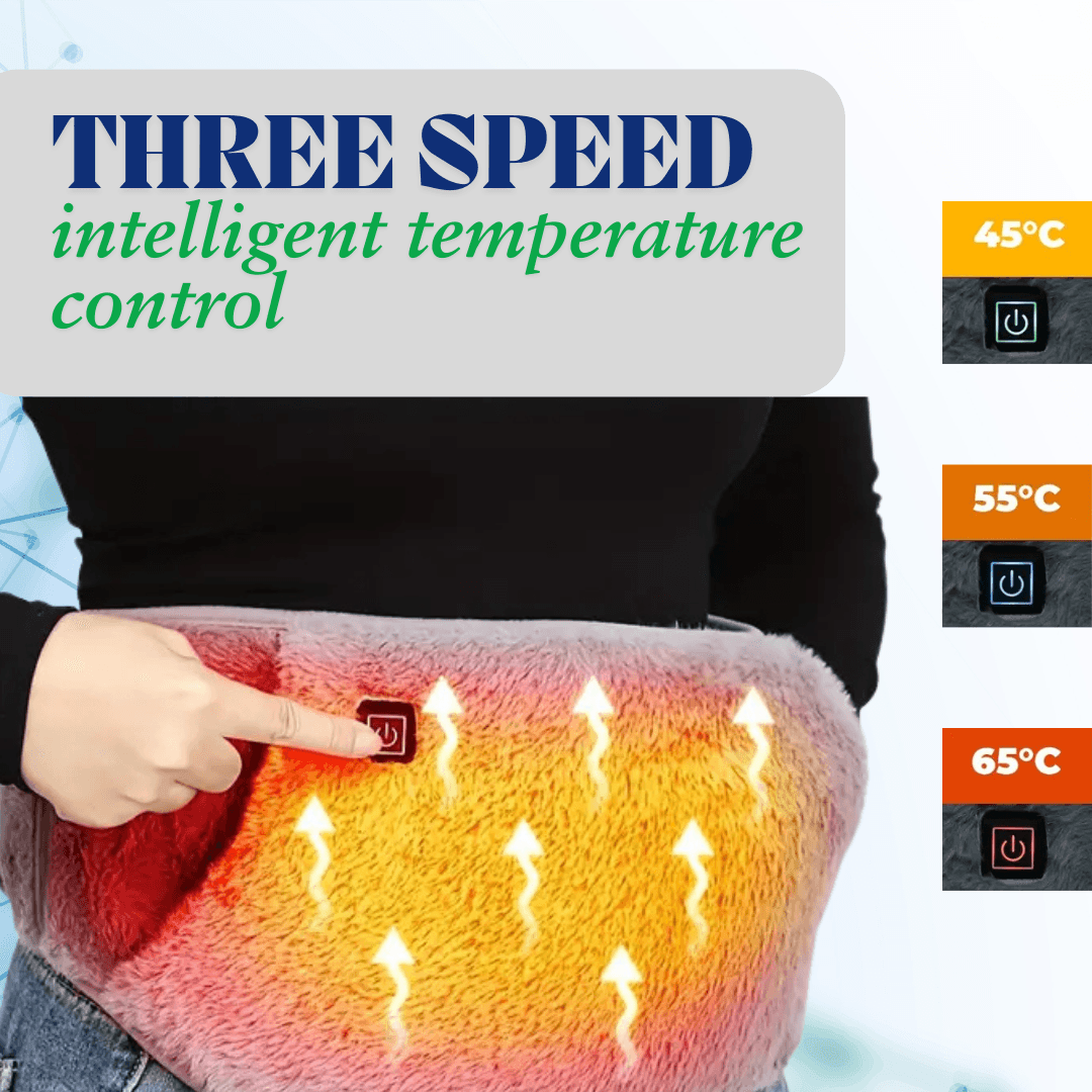 Zorelie menstrual heating pad for cramps with three speed intelligent temperature control up to 65 degrees Celsius