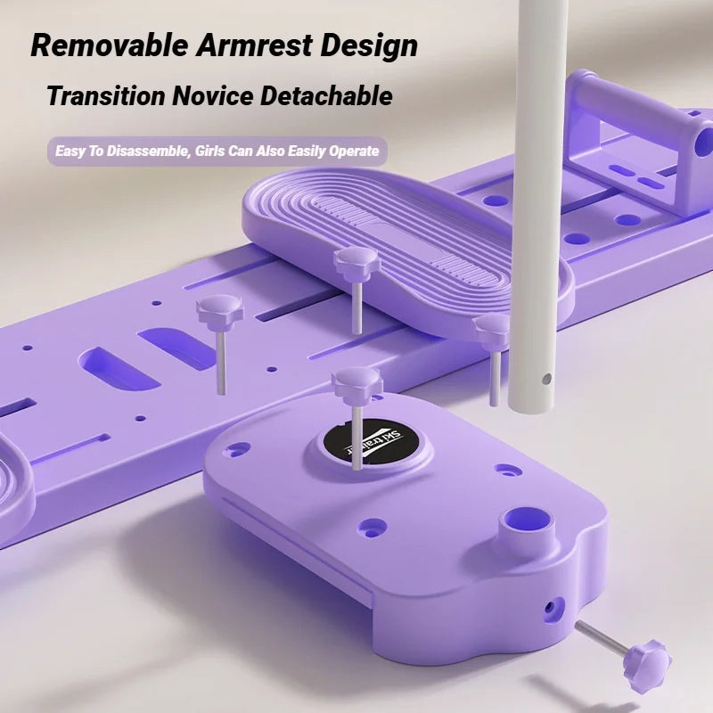 Purple postpartum pelvic floor exercise machine with removable armrest design and easy disassembly