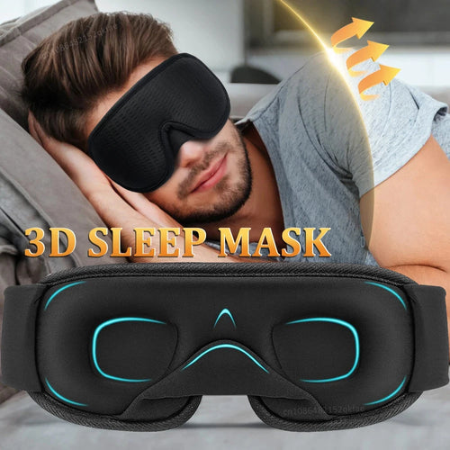 SleepEase™ 3D Contoured Sleep Mask – Light Blocking & Ultra-Soft Eye Mask