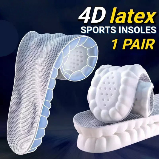4D Massage Shoe Insoles – Super Soft Latex Sports Arch Support Inserts
