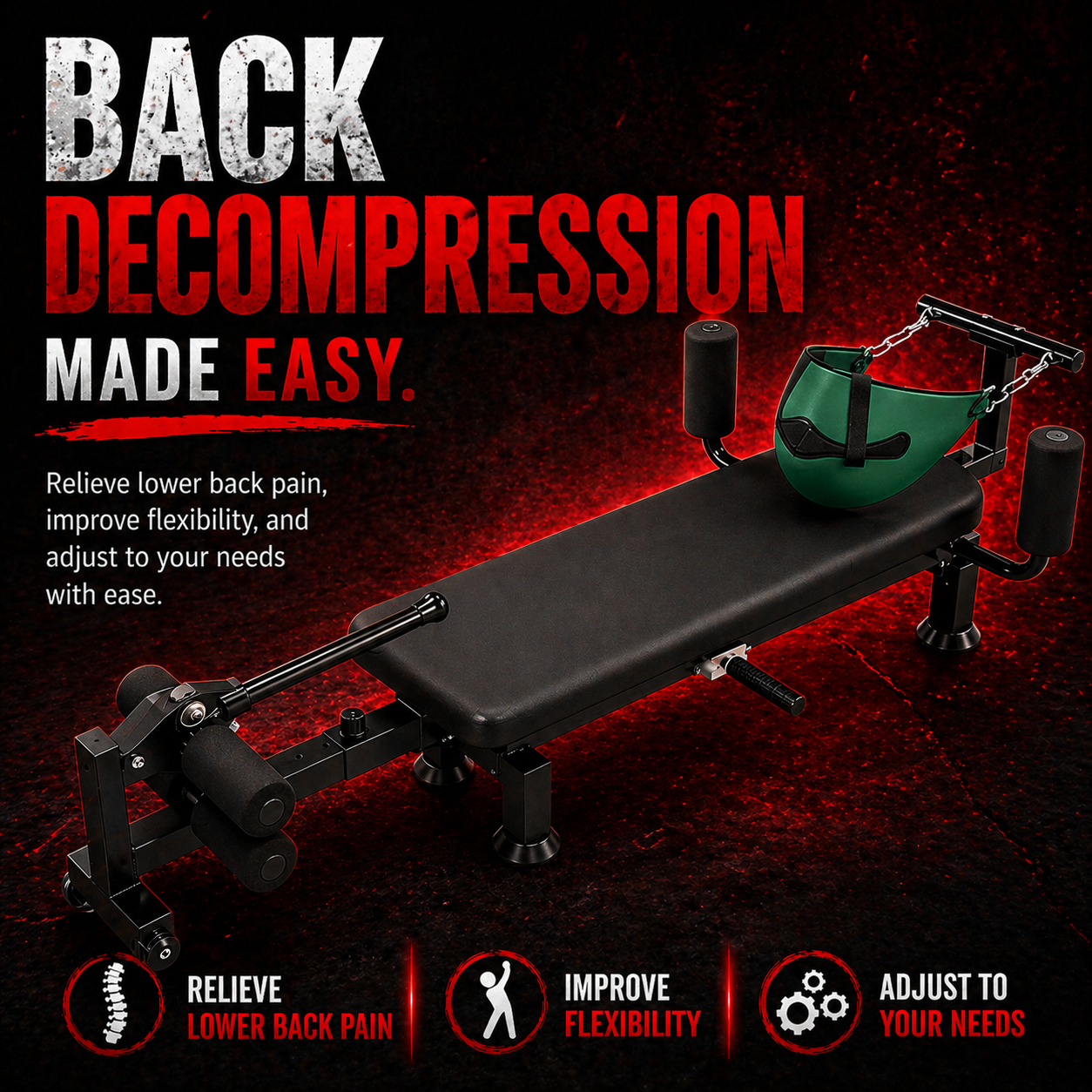 SpinoRelief™  Lumbar Stretch & Decompression Bench