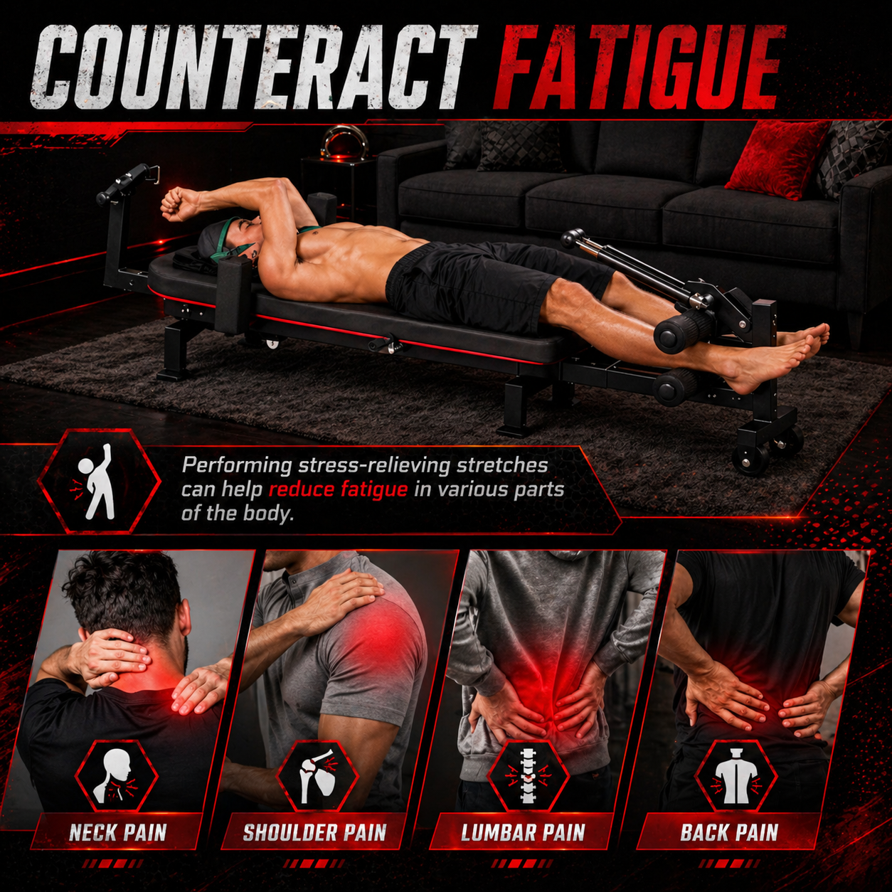 SpinoRelief™  Lumbar Stretch & Decompression Bench