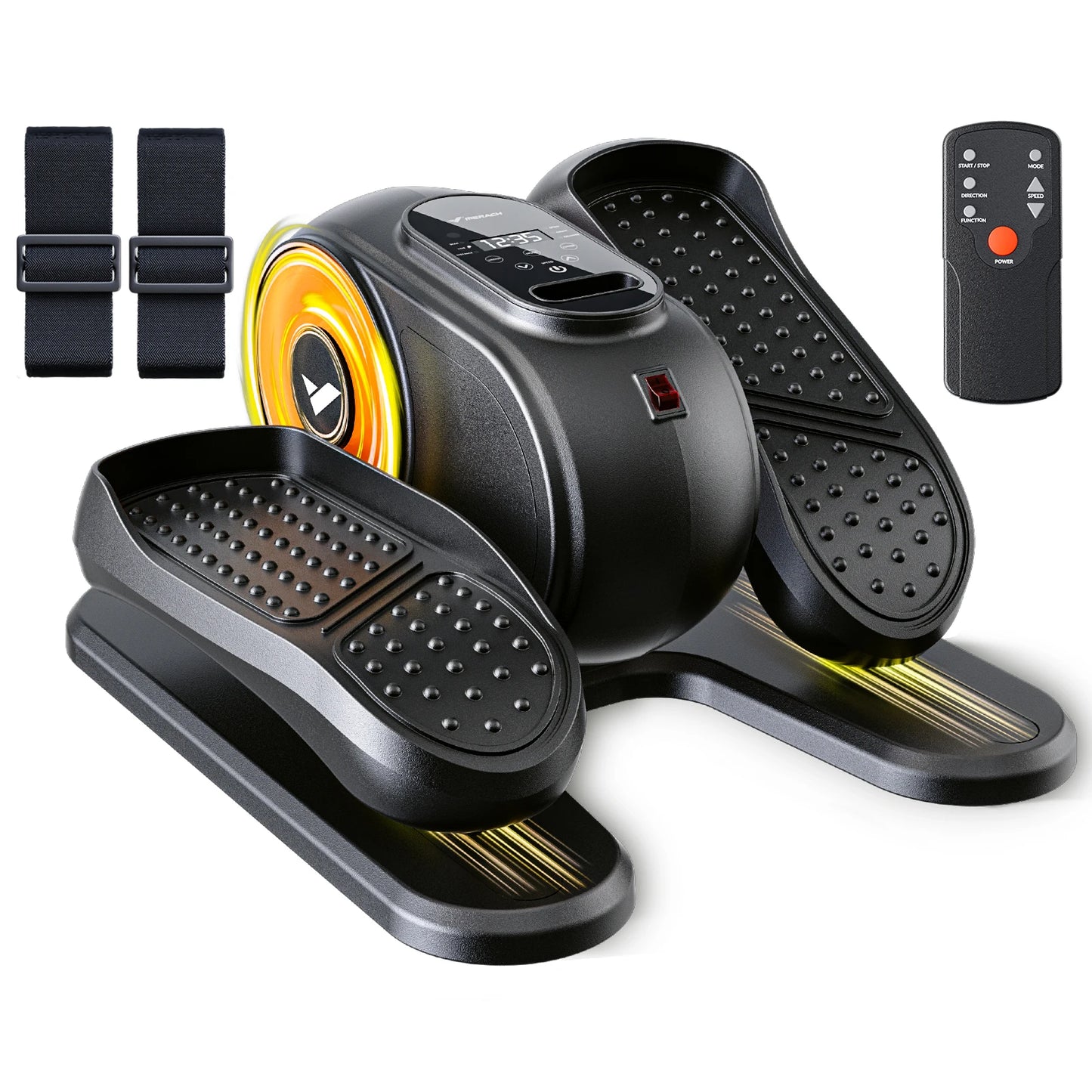 DeskMotion™ Under-Desk Electric Elliptical Pedal Trainer – Remote Control, Adjustable Speeds for Seniors & Home Use