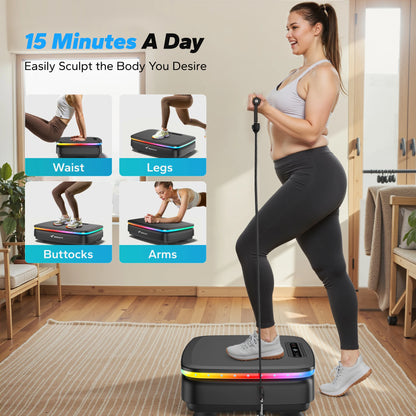 MERACH LED Vibration Plate Platform – Whole Body Workout & Lymphatic Drainage Machine