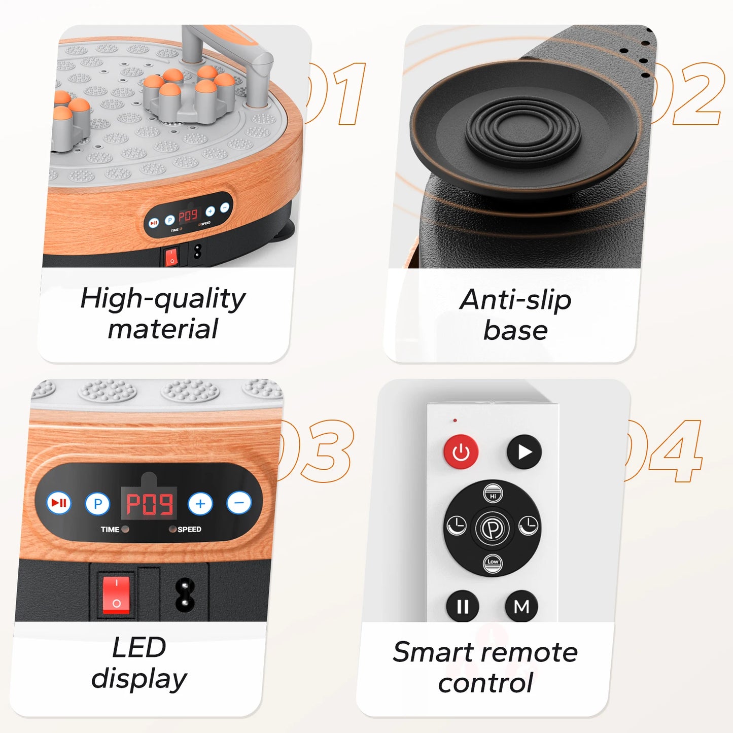 VibraCore™ 3-in-1 Whole-Body Vibration Plate – Lymphatic Drainage & Weight-Loss Massager