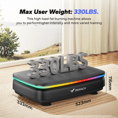 MERACH LED Vibration Plate Platform – Whole Body Workout & Lymphatic Drainage Machine