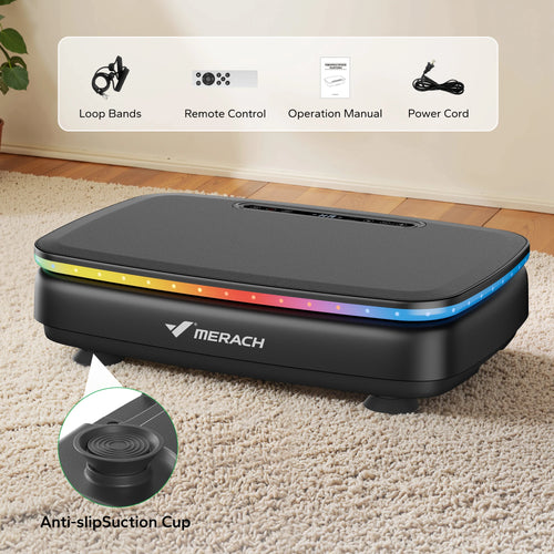 MERACH LED Vibration Plate Platform – Whole Body Workout & Lymphatic Drainage Machine