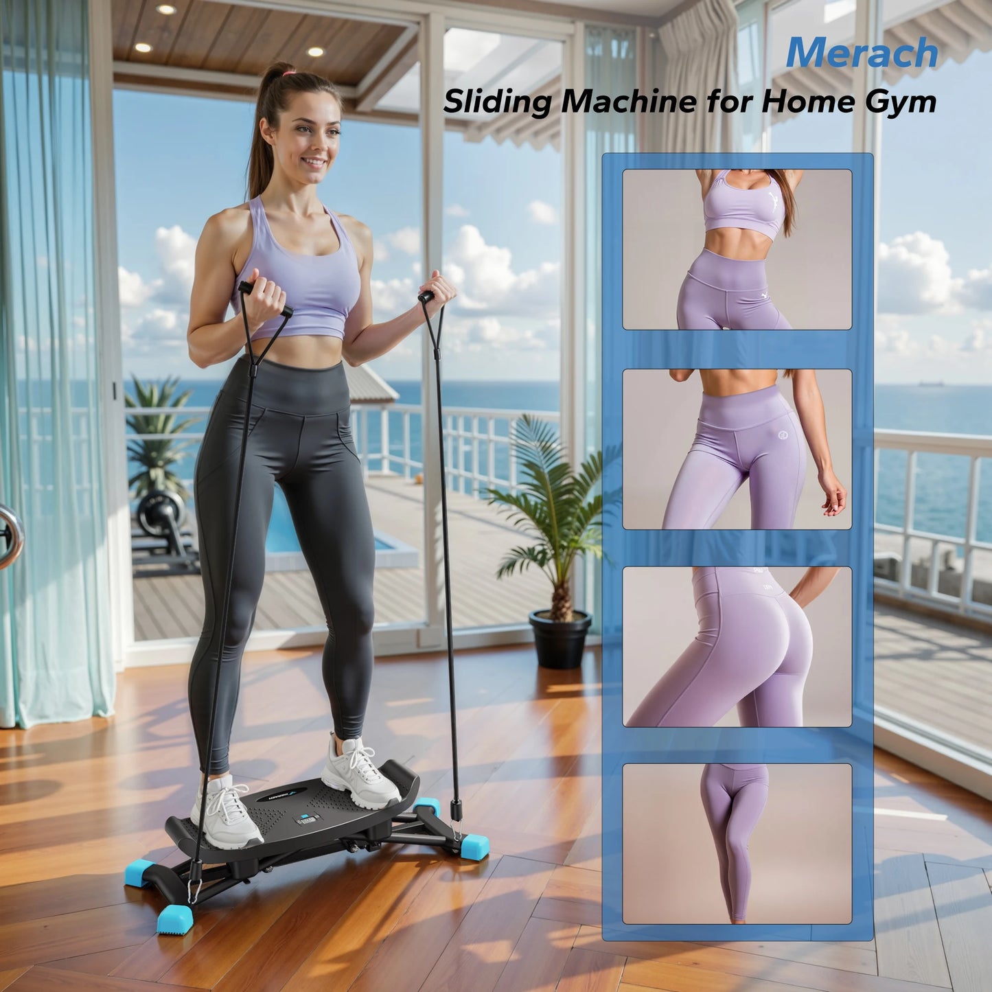 GlideSki™ Simulated Ski Training Machine – Full-Body Cardio & Core Trainer for Home Gym