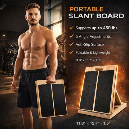 FlexStretch™ Adjustable Wooden Slant Board